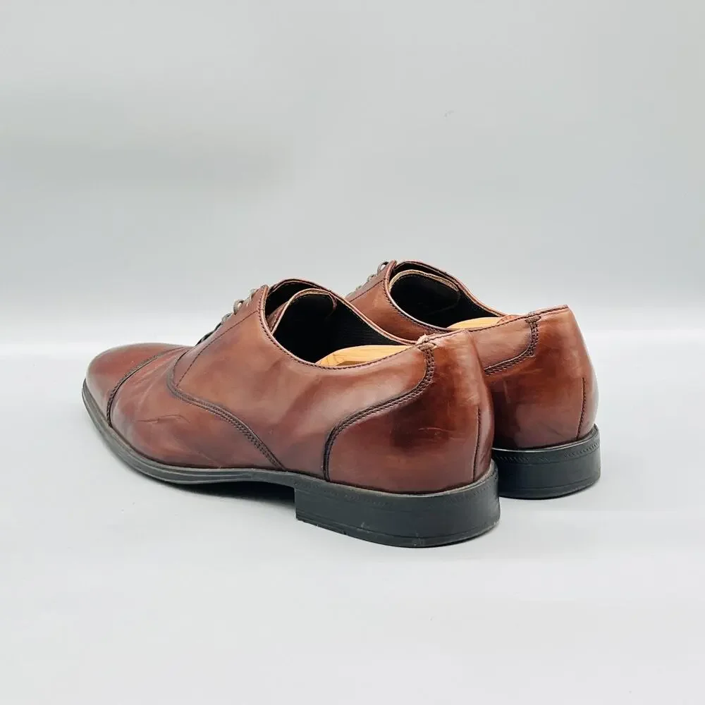 Cole Haan Shoes Mens 11 Brown Leather Vtg Air Cap Toe Oxford Dress Lace Up